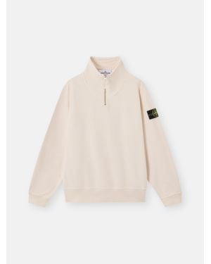 Stone Island 6100021 Brushed Organic Cotton Fleece - Neutro