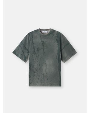 Stone Island 2100002 Organic Cotton Jersey, Laser Colour Garment Dyed - Gris