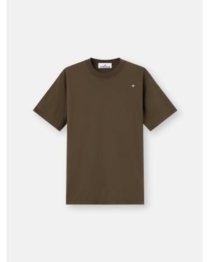 Stone Island 2100003 Mercerized Cotton Jersey S. I. Stellina - Green