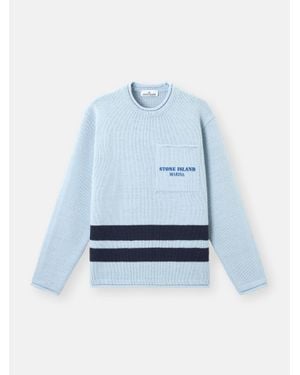 Stone Island 5100029 Pure Wool Marina - Azul