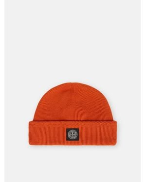 Stone Island N100102 Ribbed Soft Organic Cotton - Orange