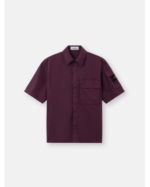 Stone Island 1100007 Supima Cotton Twill Stretch-Tc - Purple