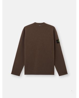 Stone Island 5100041 Felted Rws Wool - Marrón