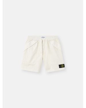 Stone Island L100005 Supima Cotton Twill Stretch-Tc - Natural