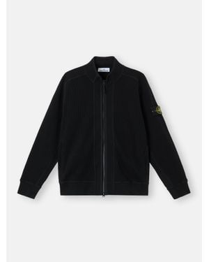 Stone Island 6100007 Organic Cotton Waffle Fleece - Nero