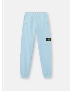 Stone Island 6200002 Brushed Organic Cotton Fleece - Blau