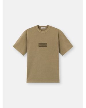 Stone Island 2100012 Mineral Dyed Heavy Cotton Jersey - Neutro