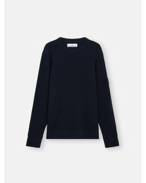 Stone Island 553C2 Full Rib Rws Wool - Blue