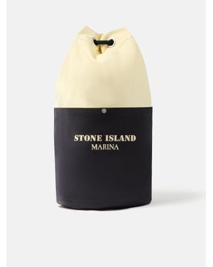 Stone Island 914Xd Plated Cotton Canvas Marina - Black