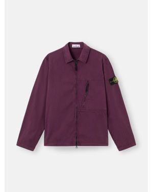 Stone Island 1200003 Supima Cotton Twill Stretch-Tc - Viola