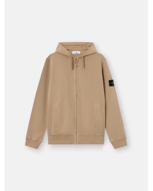 Stone Island 6100067 Brushed Organic Cotton Fleece - Natural