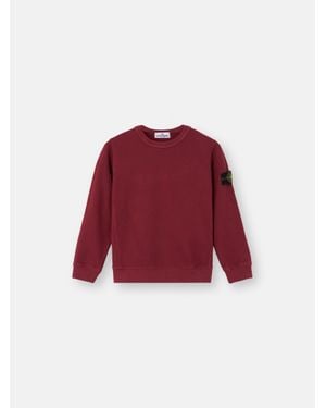 Stone Island 6100001 Brushed Organic Cotton Fleece - Rot