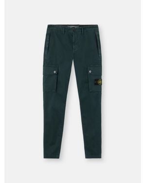 Stone Island 3100034 Stretch Organic Broken Twill Cotton 'Old' Effect - Green