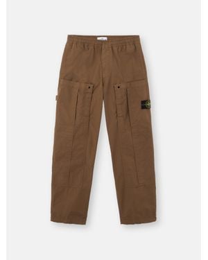 Stone Island 3100007 Mercerised Organic Cotton Ripstop - White