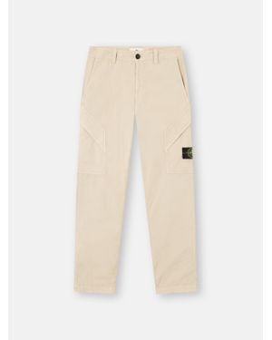 Stone Island 3100003 Supima Cotton Twill Stretch-Tc - Natural