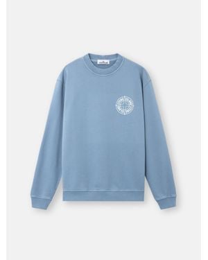Stone Island 6100001 Cotton Fleece - Blue