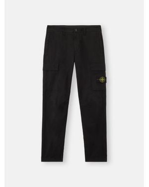 Stone Island 3100304 Supima Cotton Twill Stretch-Tc - Black