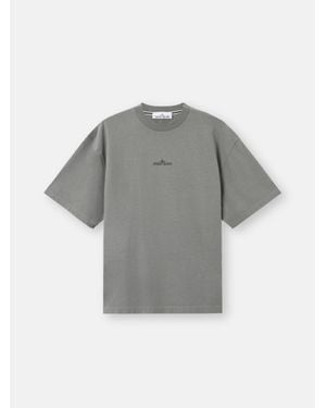 Stone Island 2100021 Combed Organic Cotton Jersey - Grau