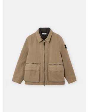 Stone Island 4100043 Diagonal Cotton Wool-Tc - Natural