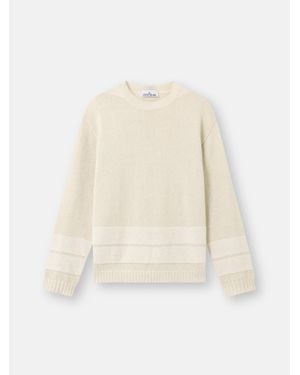 Stone Island 5100043 Raw Hand Organic Cotton + Linen S. I. Marina - White