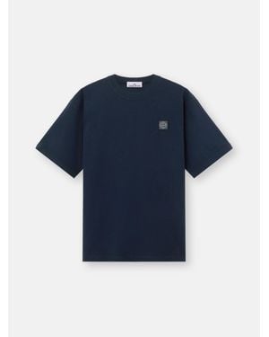 Stone Island 2100030 Combed Organic Cotton Jersey in Black for Men