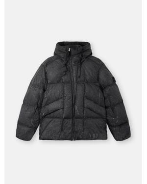 Stone Island 4100062 Light Nylon Tela, Hand Sprayed Reflective - Black