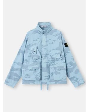 Stone Island 4100071 Faded Camo Ripstop-Tc - Blue