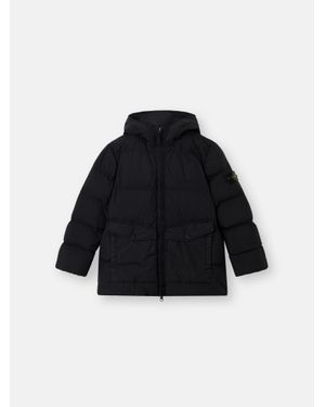Stone Island 4100012 Garment Dyed Crinkle Reps Ny - Schwarz