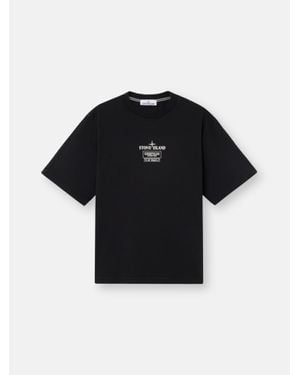 Stone Island 2100037 Combed Organic Cotton Jersey - Schwarz