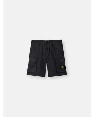 Stone Island L100001 Organic-Look Nylon Panama-Tc - Black