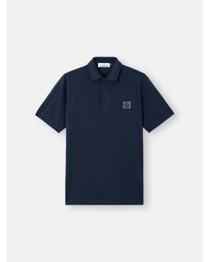 Stone Island 2200011 50/2 Organic Cotton Piqué - Blue