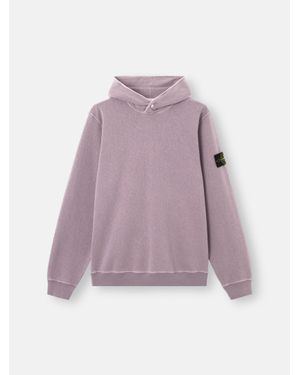 Stone Island 6100031 Malfilé Fleece 'Old' Effect - Purple