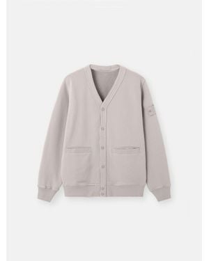 Stone Island 6100027 Heavy Organic Cotton Fleece S. I. Ghost - Bianco