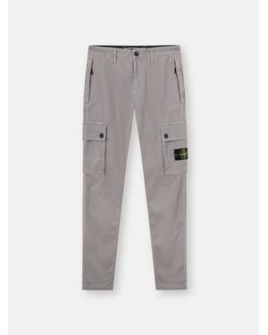 Stone Island 3100034 Stretch Organic Broken Twill Cotton 'Old' Effect - Grey