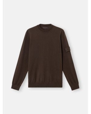 Stone Island 5100074 Pure Light Rws Wool Ghost - Marrone