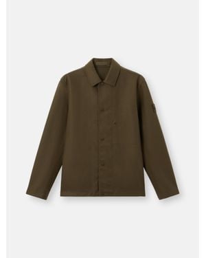 Stone Island 1200020 Wool Nylon Flannel S. I. Ghost - Green