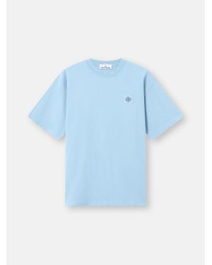 Stone Island 2100030 Combed Organic Cotton Jersey - Blue