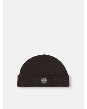 Stone Island N100007 Plush Stitch Stretch Rws Wool - Schwarz