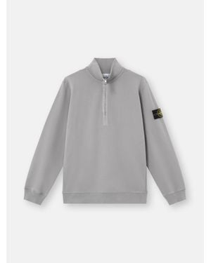 Stone Island 6100068 Brushed Organic Cotton Fleece - Gris