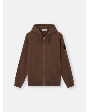 Stone Island 6100067 Brushed Organic Cotton Fleece - Brown