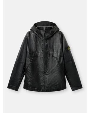 Stone Island 0100001 Leather Organza - Black