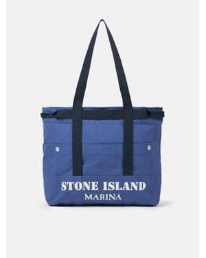 Stone Island 9200013 Double Twisted Tela Marina - Blau
