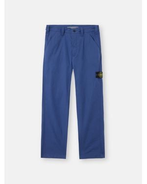 Stone Island 3100015 Supima Cotton Canvas Non-Aqueous Dyeing Technology - Blu