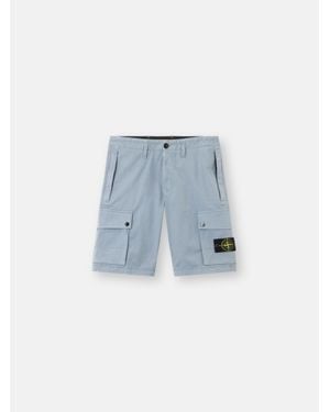 Stone Island L100019 Stretch Organic Cotton Twill - Blue