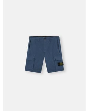 Stone Island L100019 Stretch Organic Cotton Twill - Blue