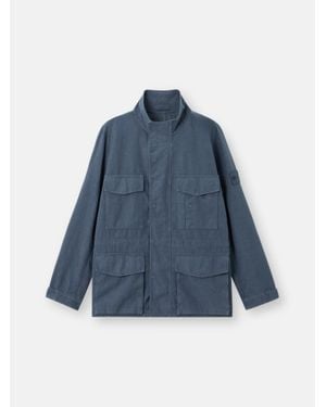 Stone Island 4100080 Bonded Linen-Tc S. I. Ghost - Blue
