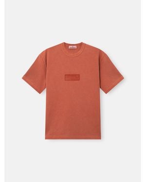 Stone Island 2100012 Mineral Dyed Heavy Cotton Jersey - Red