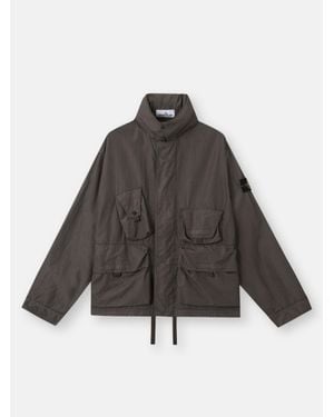 Stone Island 4100071 Cotton Nylon Micro Ripstop - Grey