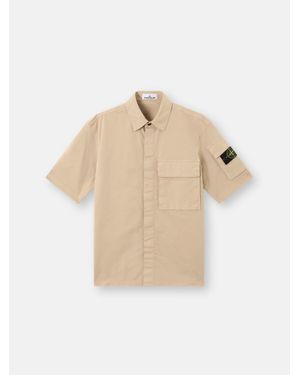 Stone Island 1100007 Supima Cotton Twill Stretch-Tc - Natural