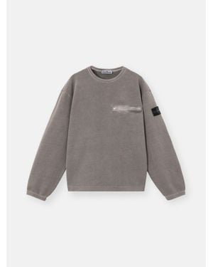 Stone Island 6100028 Mineral Dyed Cotton Fleece - Grey